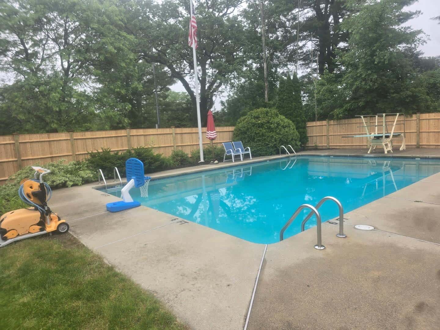 Wood fence installation in Natick, Massachusetts