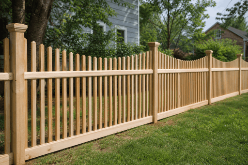 Illinois Scalloped Picket Style Fence